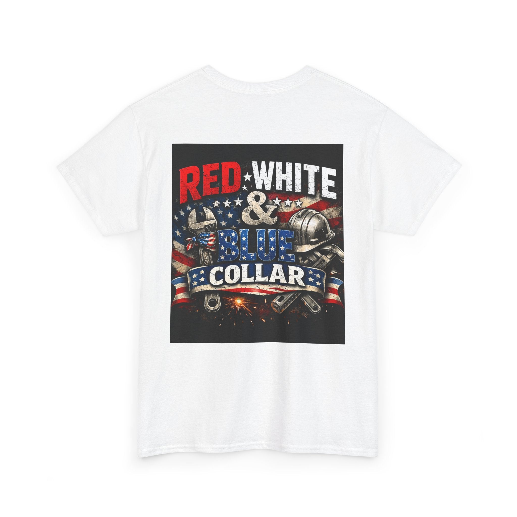 T-Shirt — "Red White & Blue Collar" Patriotic Mechanics Tee