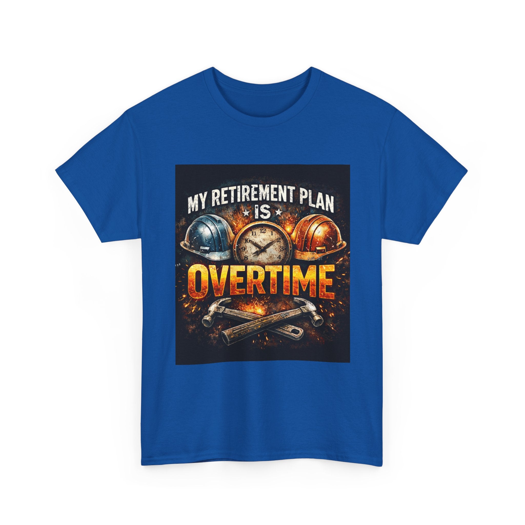 Overtime Retirement Plan Tee - Construction Worker Funny T-Shirt