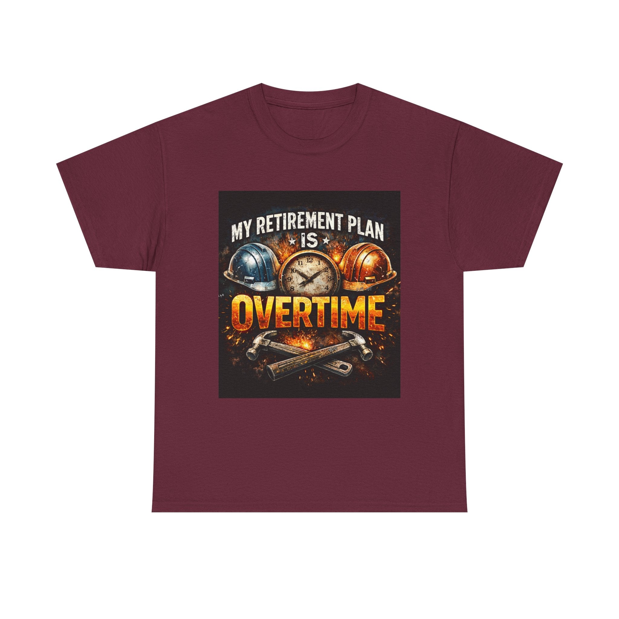 Overtime Retirement Plan Tee - Construction Worker Funny T-Shirt