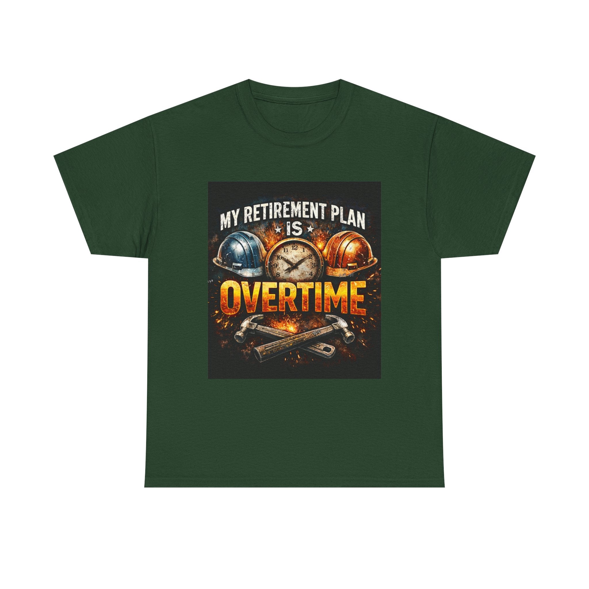Overtime Retirement Plan Tee - Construction Worker Funny T-Shirt