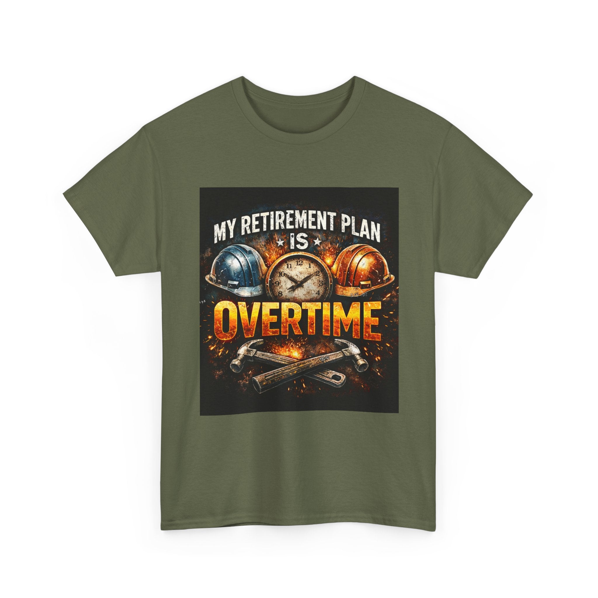 Overtime Retirement Plan Tee - Construction Worker Funny T-Shirt