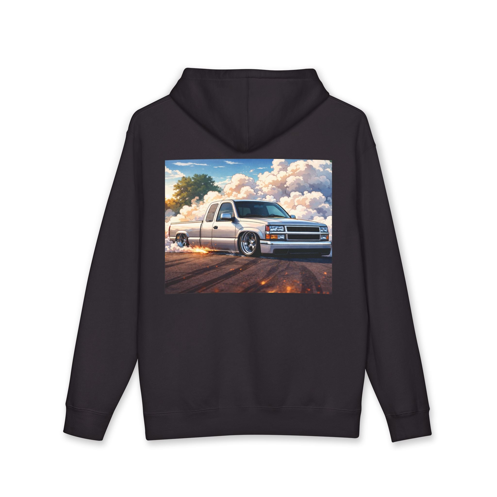 Classic Truck Hoodie — H.C.A. Crewneck Pullover with Vintage Chevy Pickup Graphic
