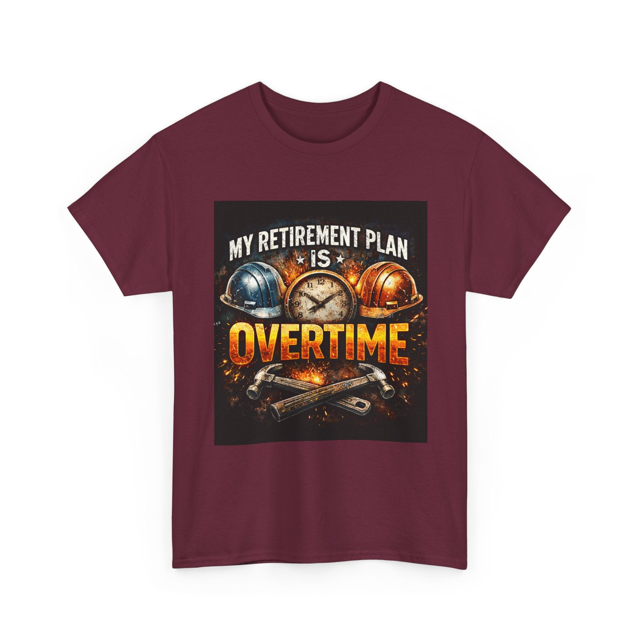 Overtime Retirement Plan Tee - Construction Worker Funny T-Shirt