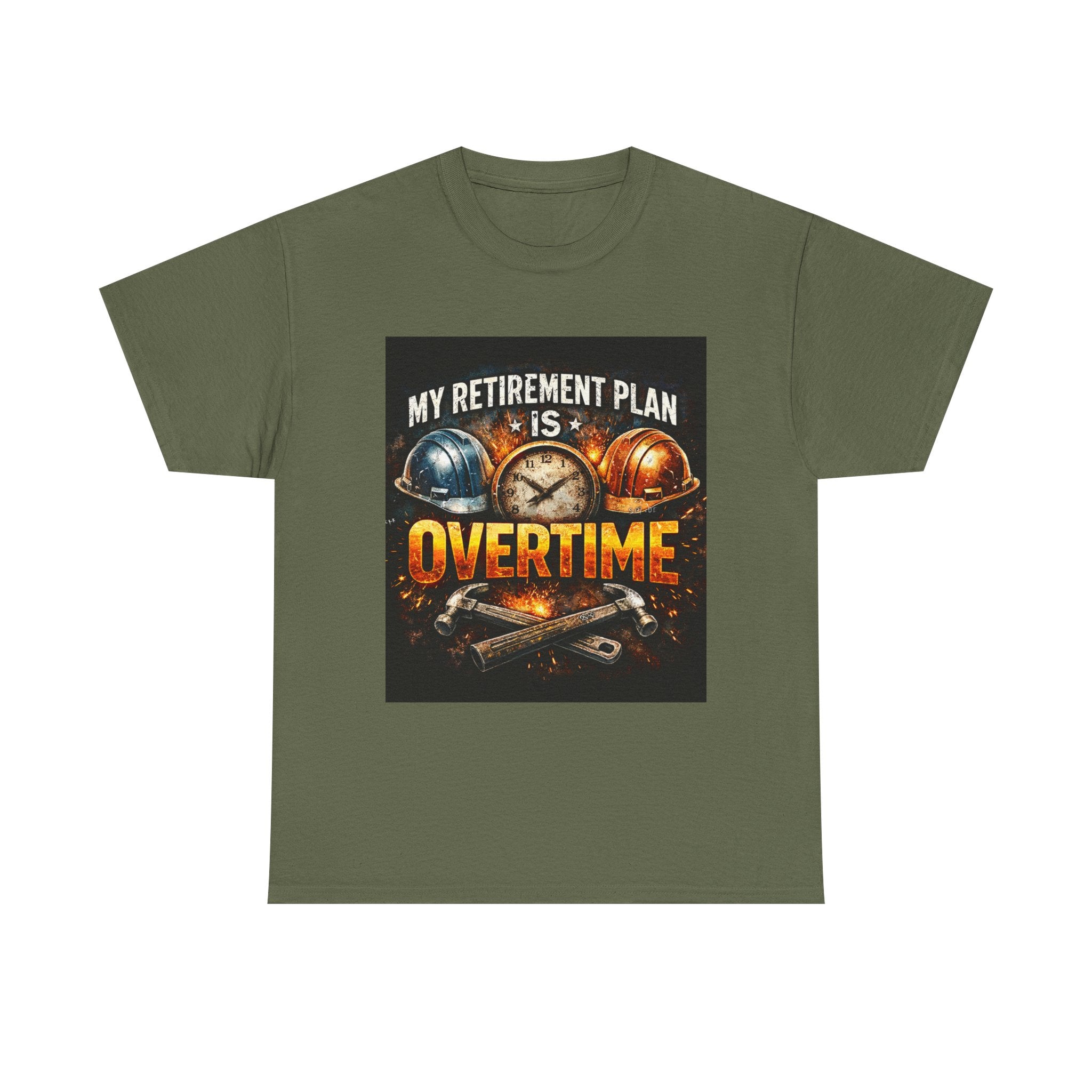 Overtime Retirement Plan Tee - Construction Worker Funny T-Shirt