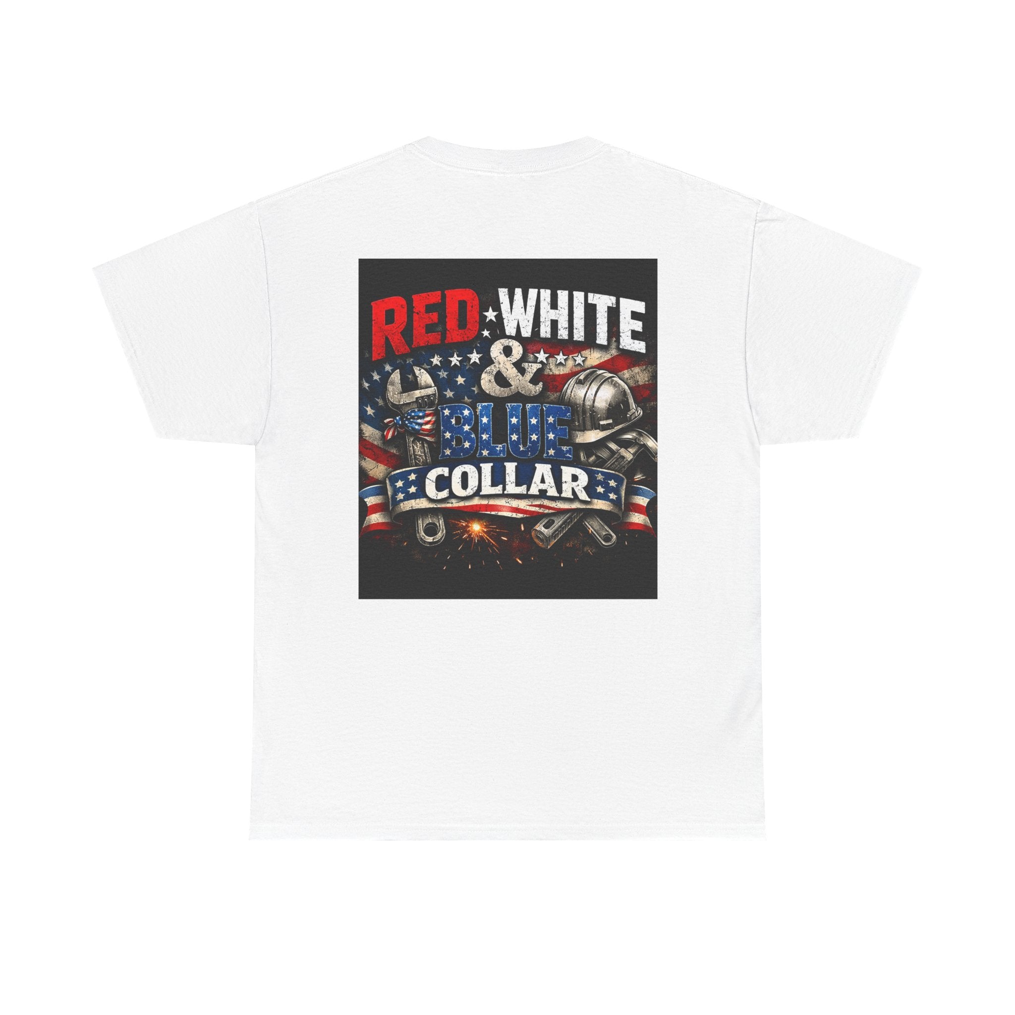 T-Shirt — "Red White & Blue Collar" Patriotic Mechanics Tee