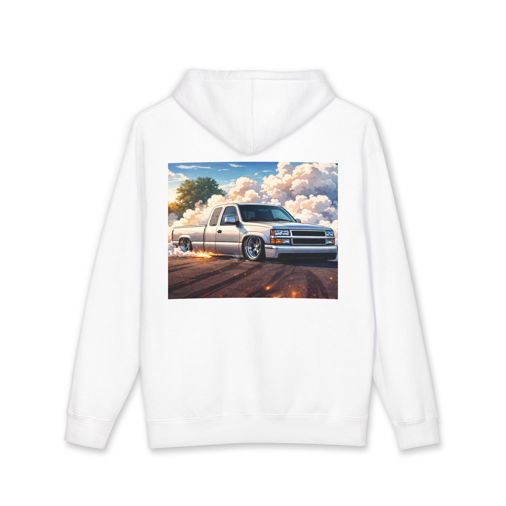Classic Truck Hoodie — H.C.A. Crewneck Pullover with Vintage Chevy Pickup Graphic