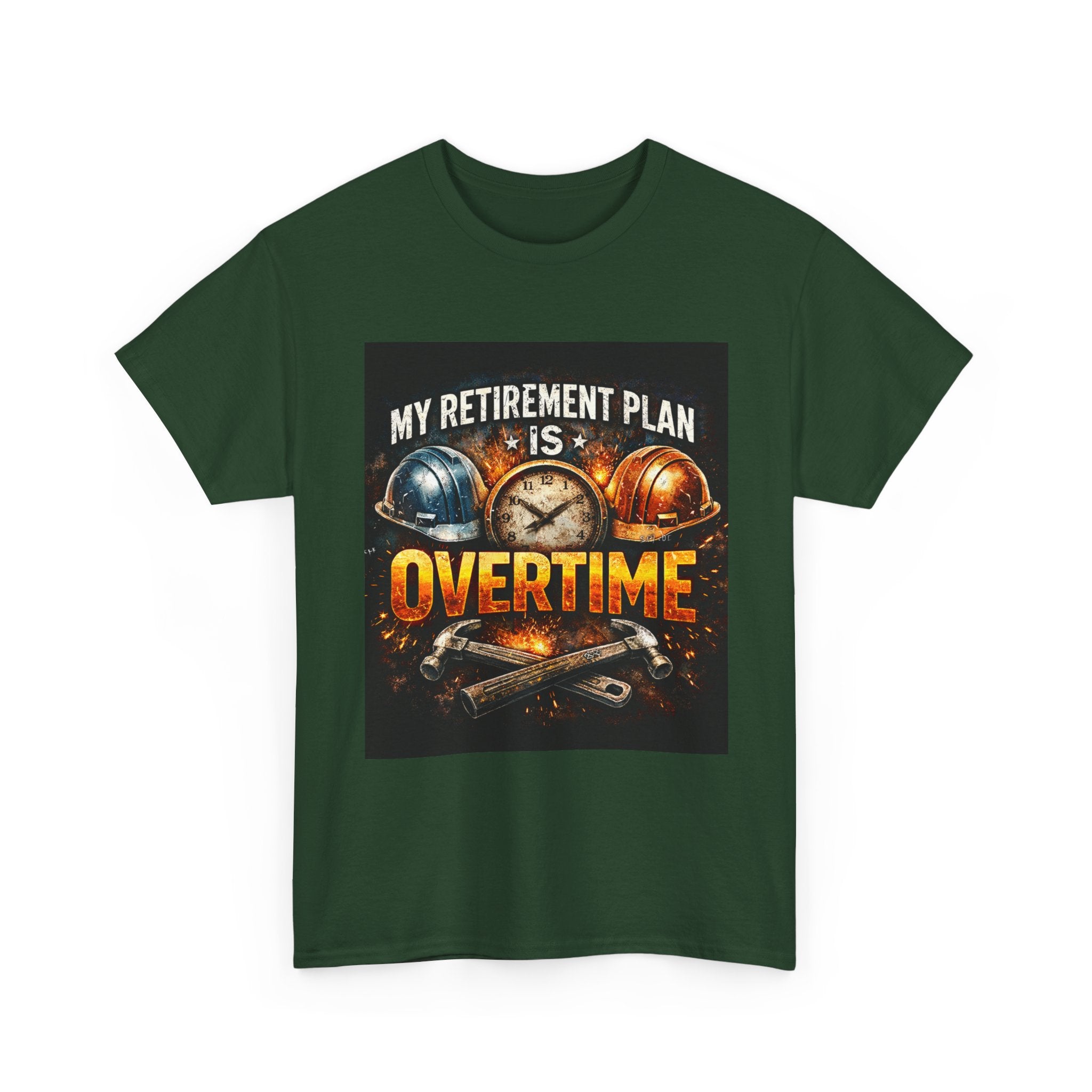 Overtime Retirement Plan Tee - Construction Worker Funny T-Shirt